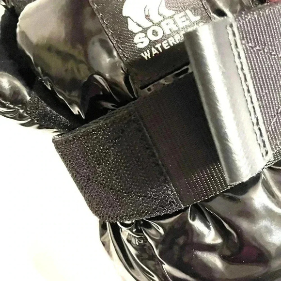 Sorel Black Size 6 Joan of Arctic Next Lite Strap Puffy Boots Hi-Top Black Shiny - Picture 7 of 11